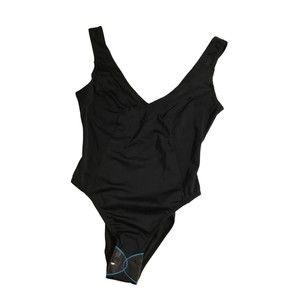 ASOS Black One Piece V-Neck Swim Suit Size 6 NWOT